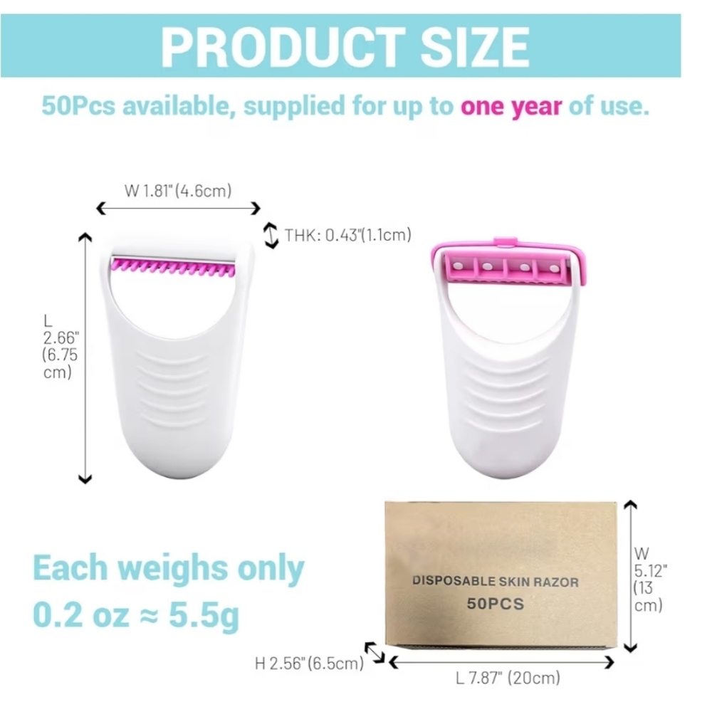 50Pcs Portable Sharp Disposable Razors - Picture 3 of 10